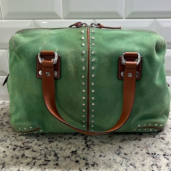 Michael Kors Studded Astor Large Satchel GUC - Picture 5 of 12